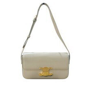 Celine Claude Shoulder Bag Beige Tan Calfskin Leather